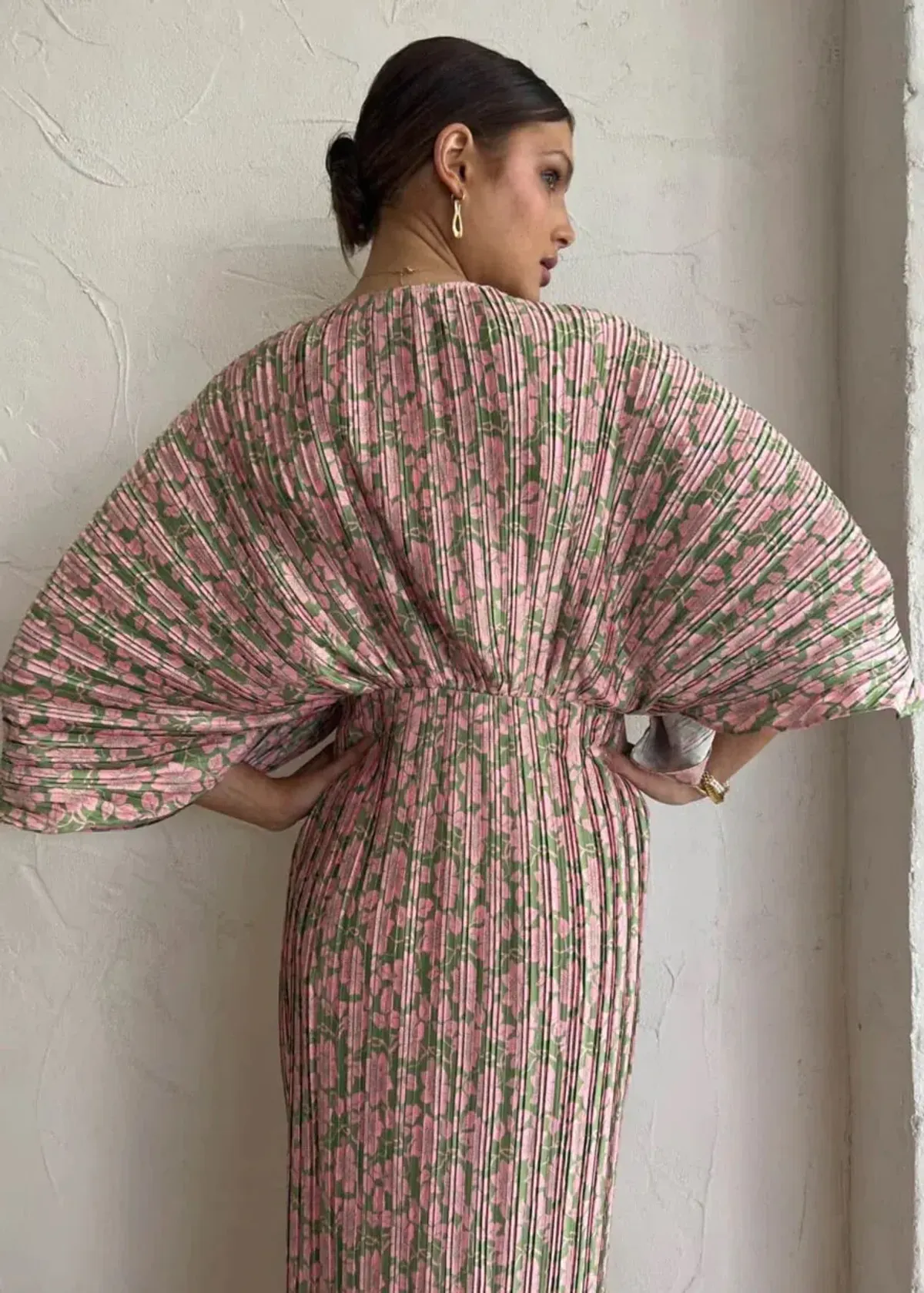 Sonya Moda Gianna Forever Dress Olive & Pink Floral Size 12 / L - Image 3