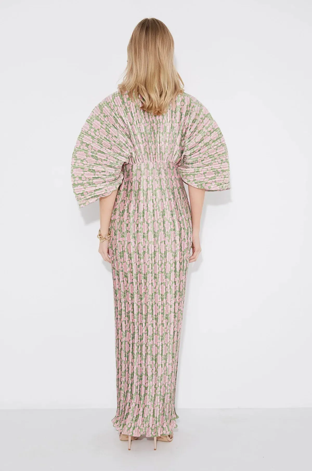 Sonya Moda Gianna Forever Dress Olive & Pink Floral Size 12 / L - Image 2