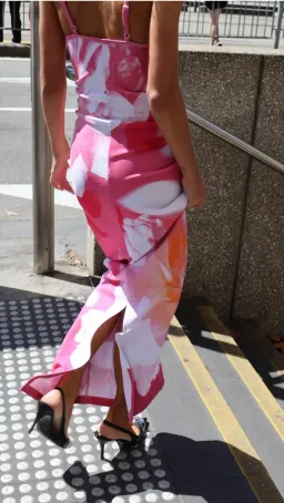 With Harper Lu Valentina Slip Dress Pink Size 6 for rent on The Volte - image 4