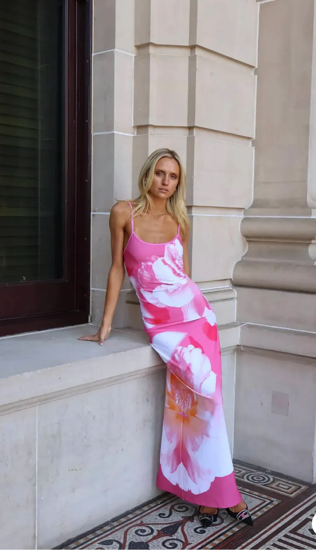 With Harper Lu Valentina Slip Dress Pink Size 6 for rent on The Volte - main image