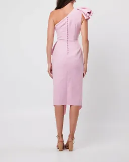 Elliatt Amara Ruffled Midi Dress Pink Size 10 for rent on The Volte - image 3