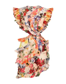 Zimmermann The Wonderland Frill Mini Dress in Spliced Multi Floral Size 1 / Au 10 for rent on The Volte - image 5