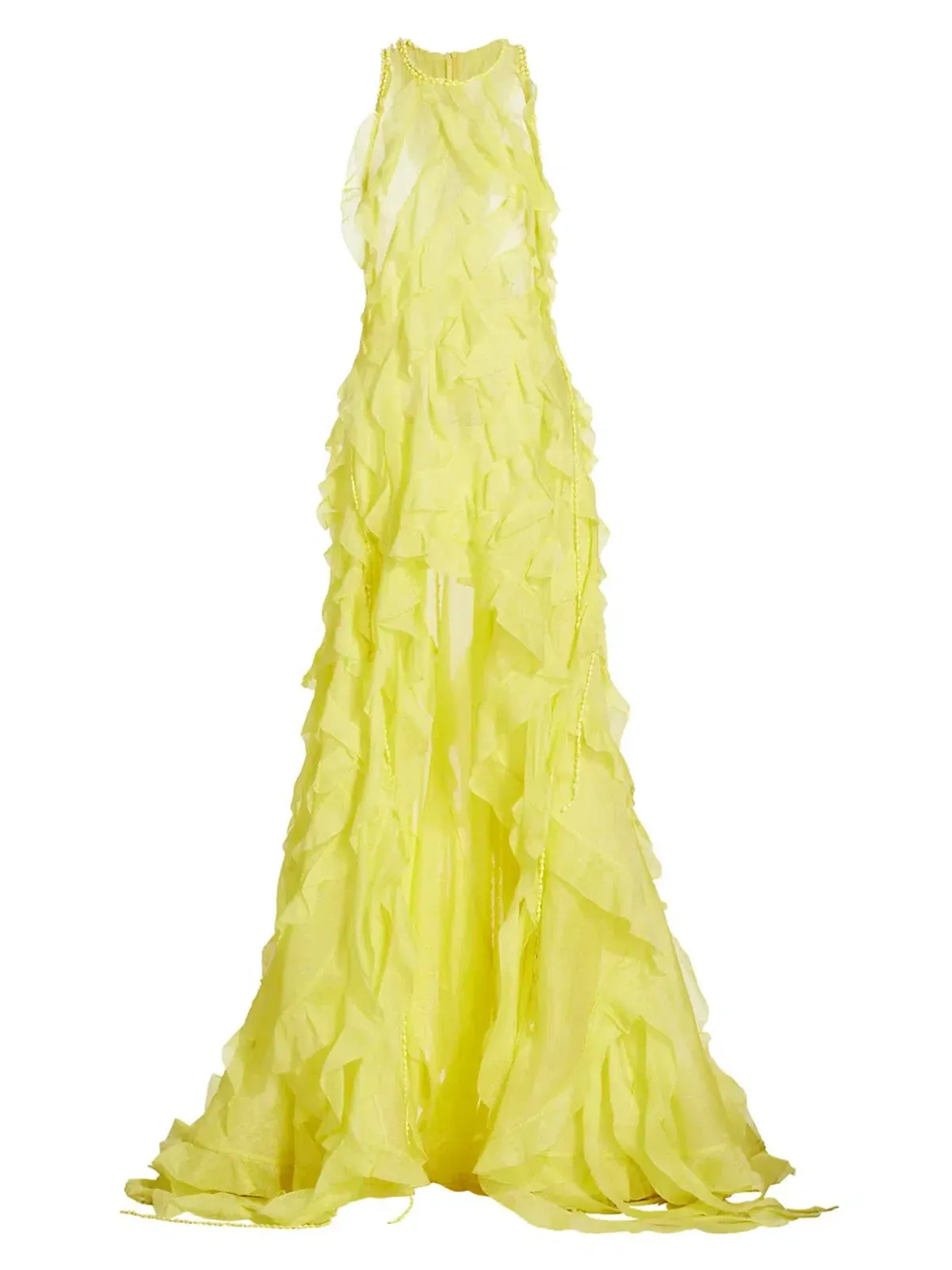 Zimmermann Wonderland Sleeveless Ruffle Gown Lemon Size 1/AU 10 - Image 6