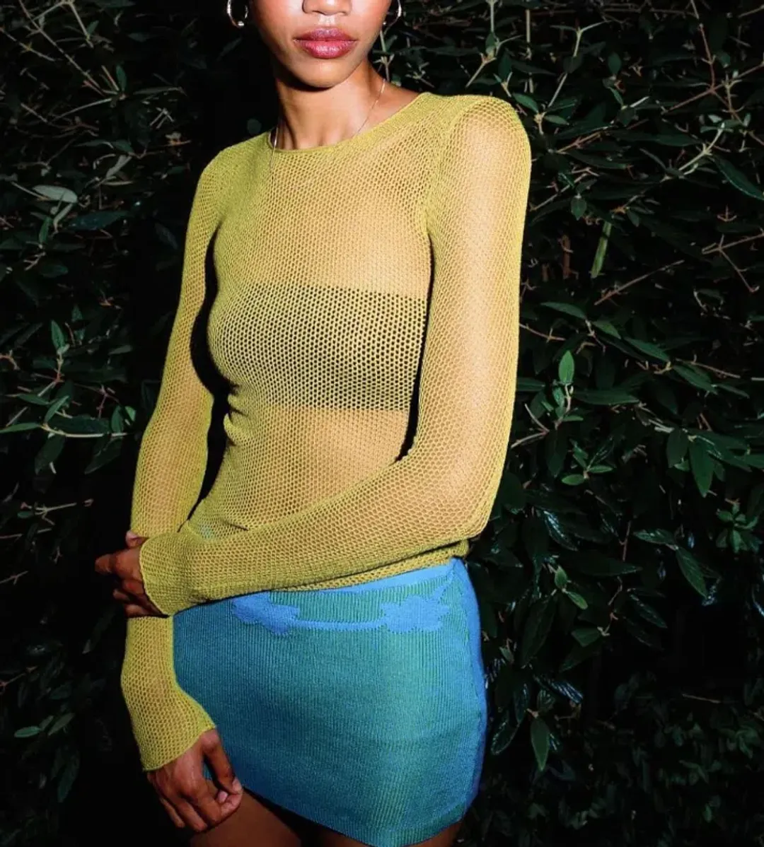 Tankair Hot Mesh Top Green Size 6 for rent on The Volte - main image