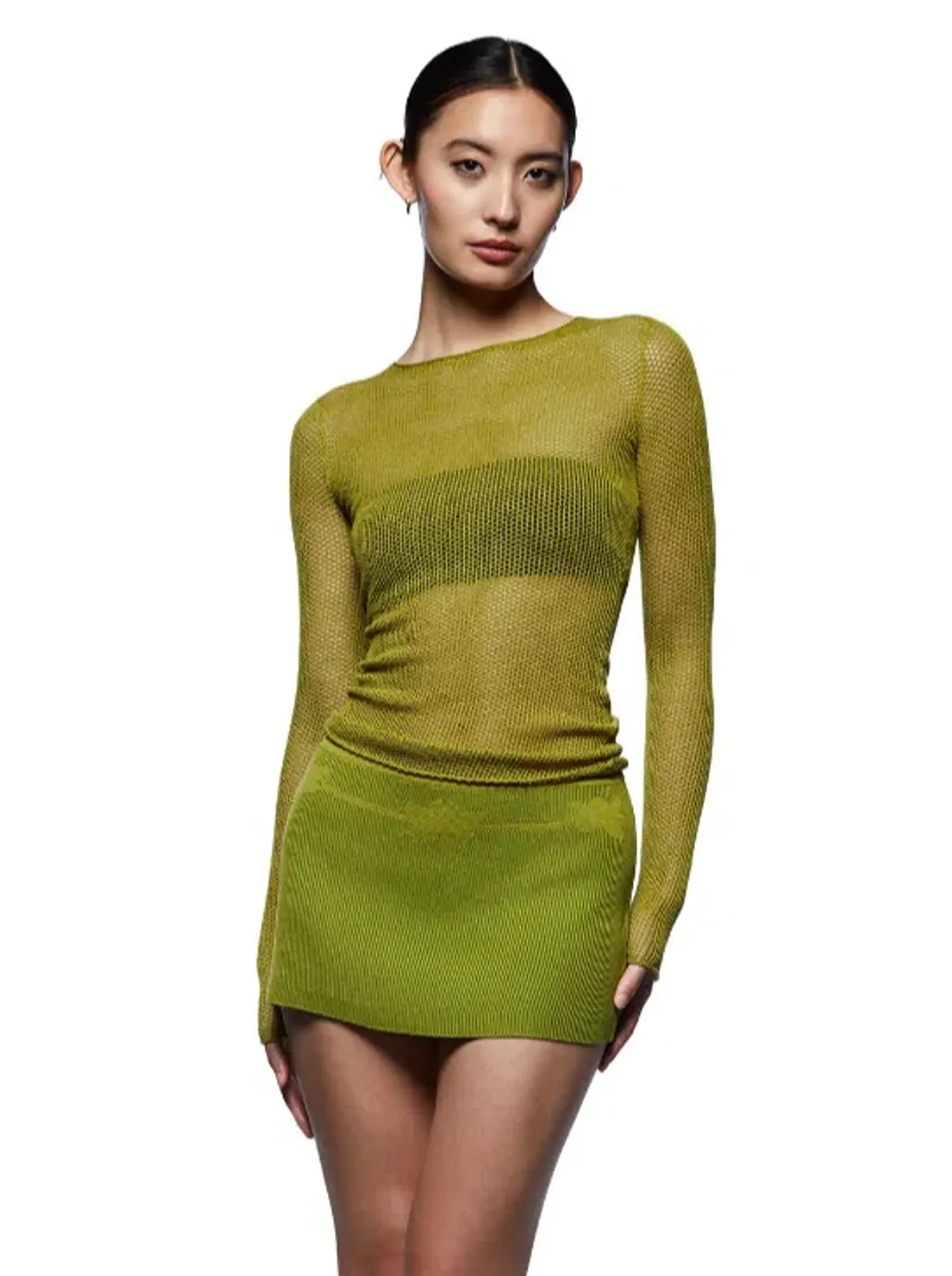 Tankair Hot Mesh Top Green Size 6 - Image 1