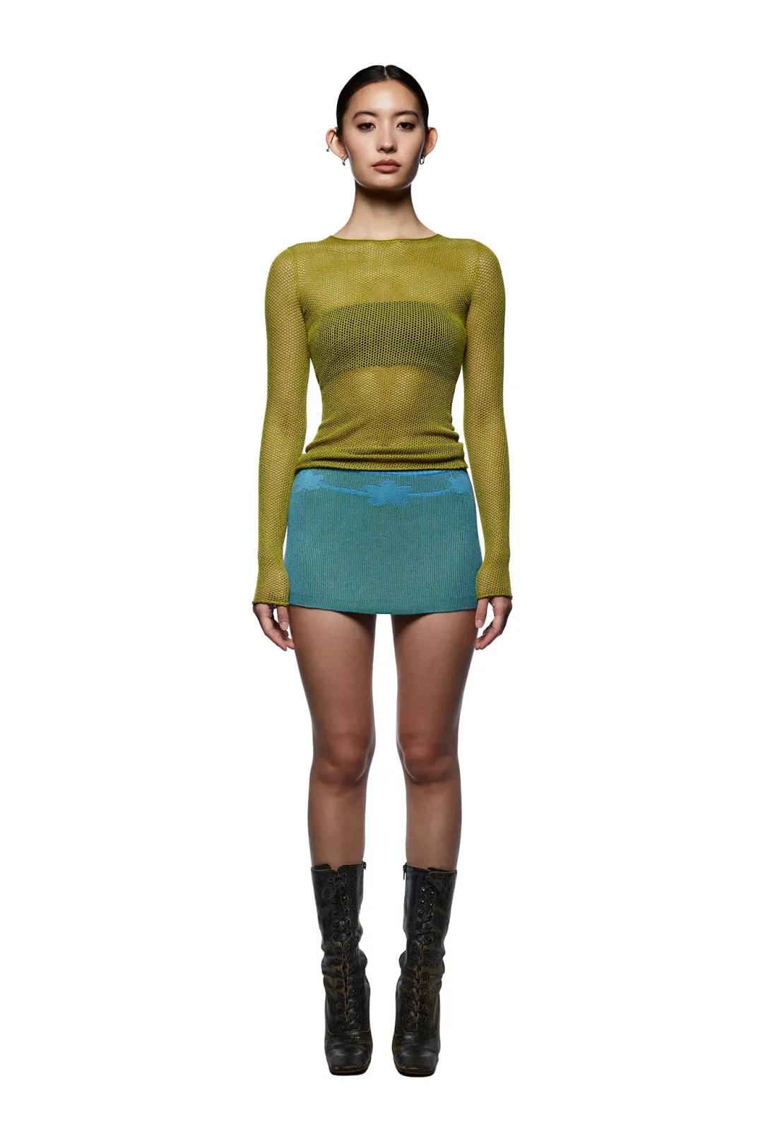 Tank Air Studio Lotus Mini Skirt Aqua Size 6 for rent on The Volte - main image