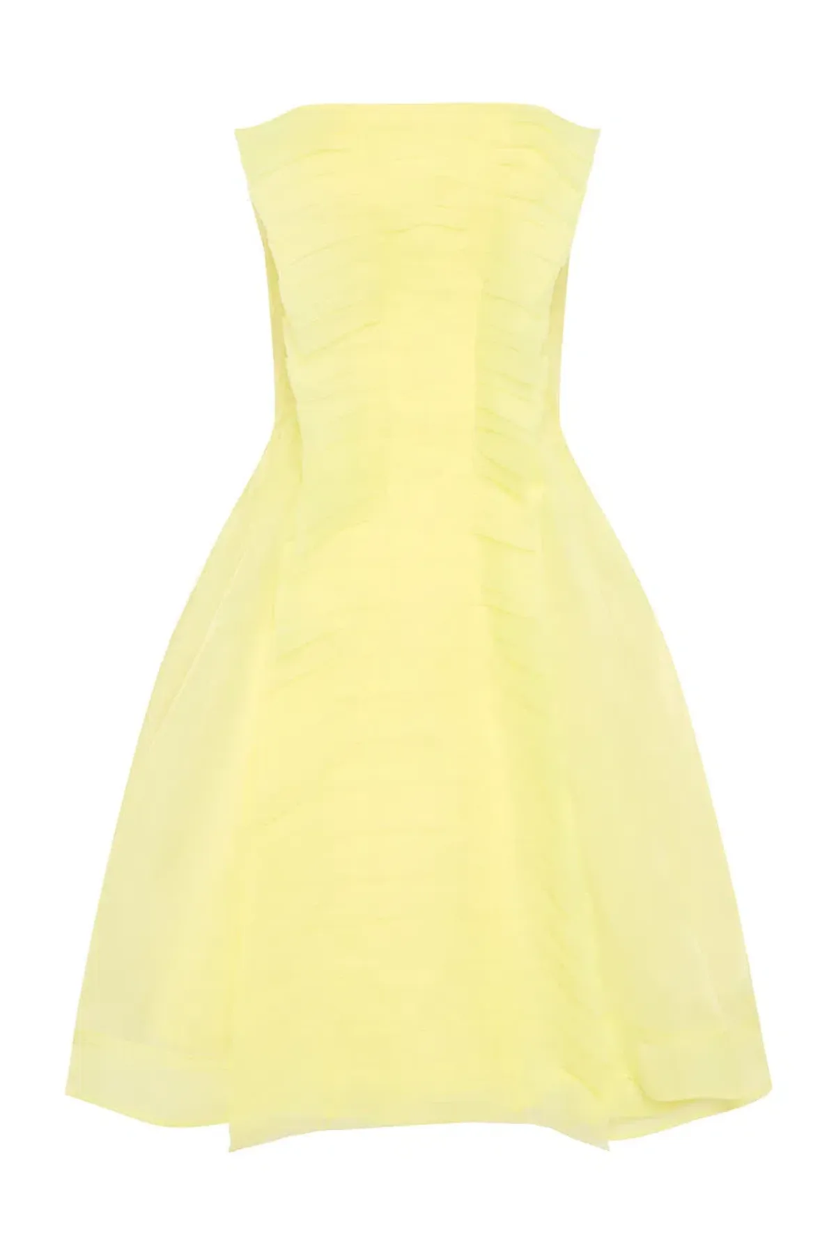 Aje Astrid Strapless Mini Dress Soft Lemon Yellow Size 8 - Image 4
