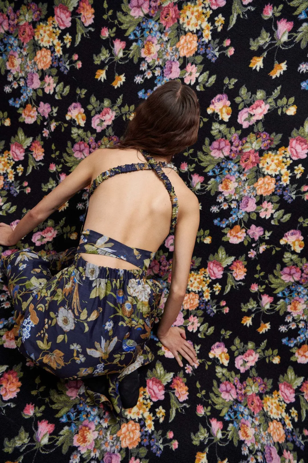 Sir the Label Lilian Cross Back Dress Navy Size AU 12 for rent on The Volte - main image