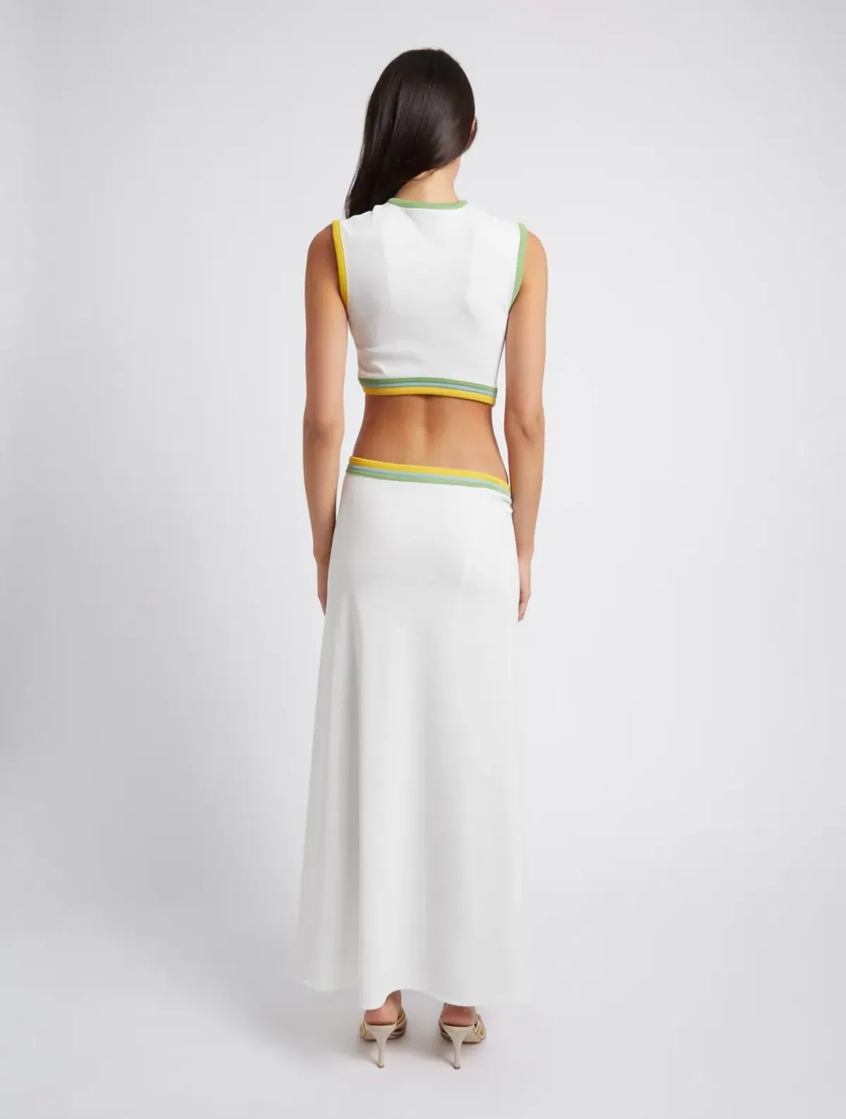 Christopher Esber Multi Paisley Cutout Torso Dress White AU 4 - Image 3