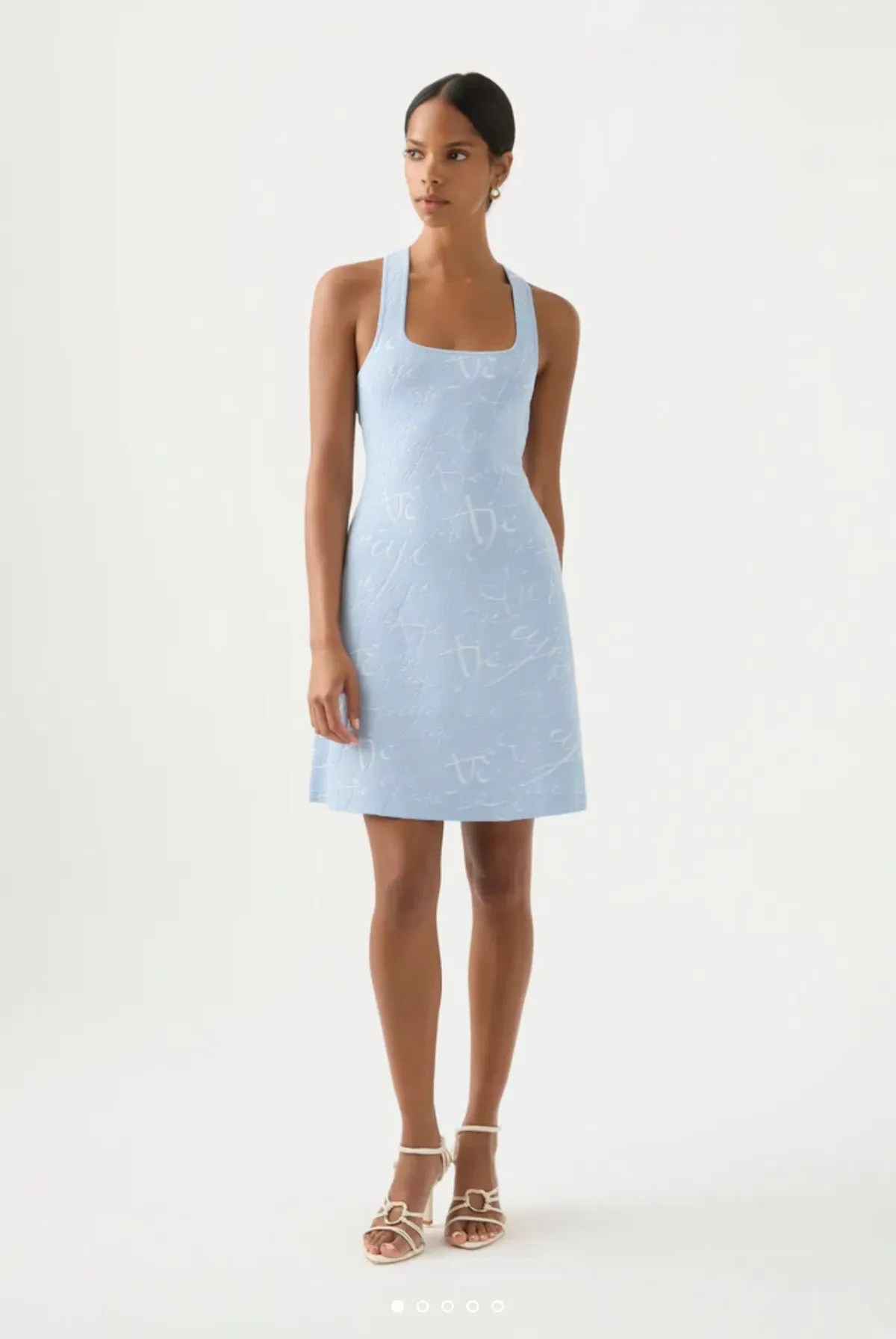 Aje Soleil Knit Mini Dress Blue Size 8 / S - Image 1