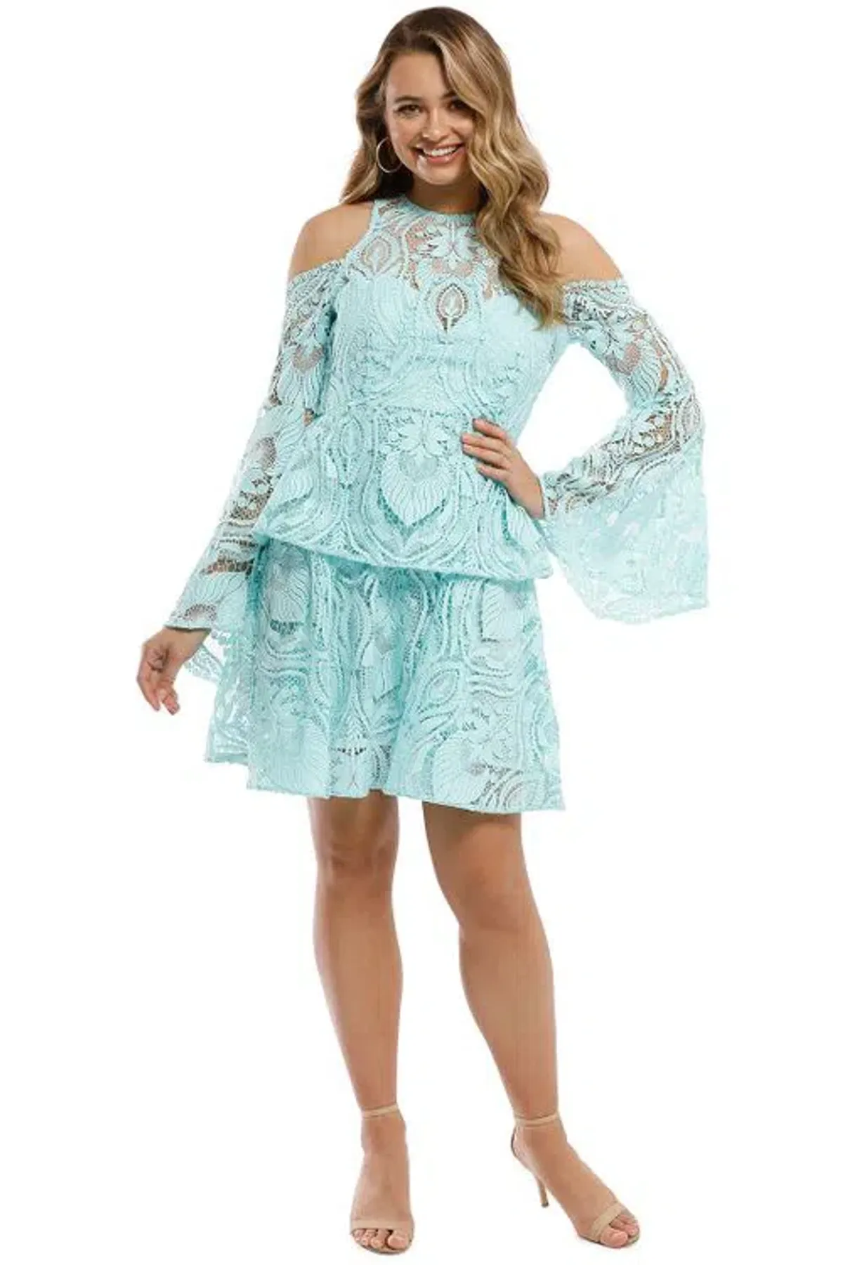 Thurley Amethyst Sleeve Dress Blue Size 8 - Image 1