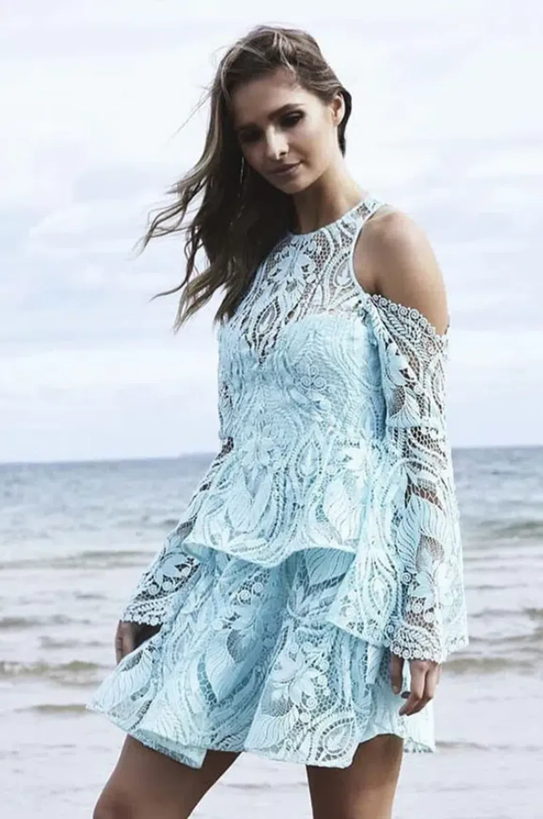 Thurley Amethyst Sleeve Dress Blue Size 8 for rent on The Volte - main image