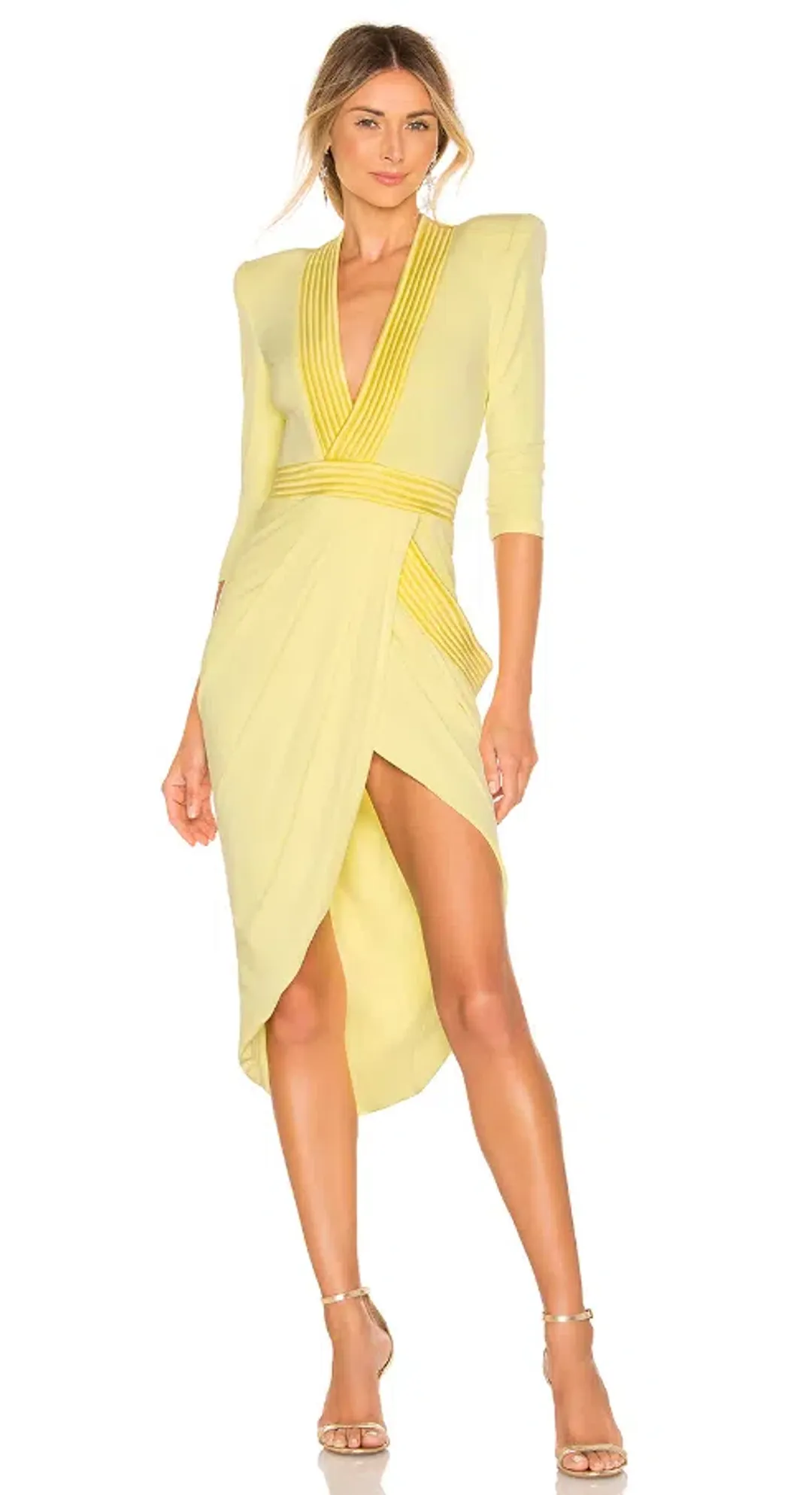 Zhivago Eye of Horus Dress Pastel Yellow Size 8 for rent on The Volte - main image