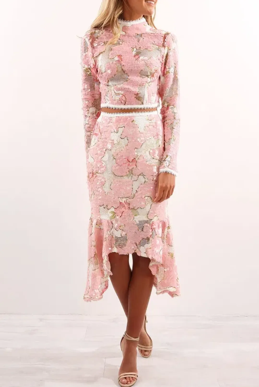 Asilio Luck Be A Lady Top & Skirt Set Sequin Size 10 for rent on The Volte - main image