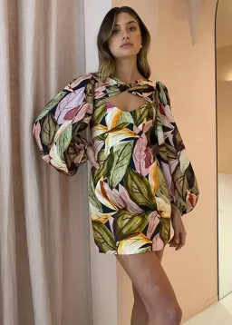 Acler Meadow Mini Dress in Falling Leaves Size 8 for rent on The Volte - image 4