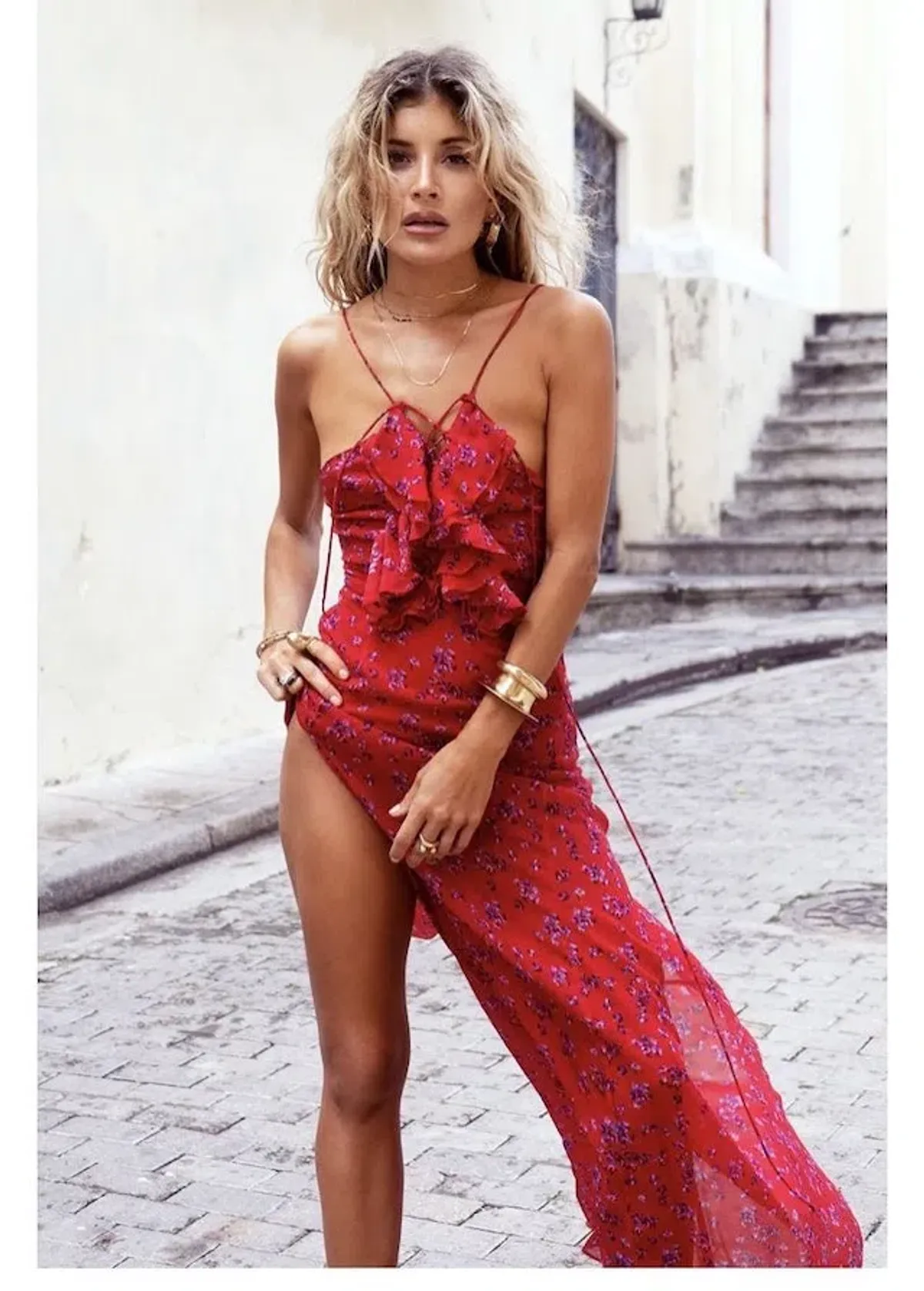 Rat & Boa Palermo Floral Maxi Dress Red Size L / Au 10-12 - Image 2