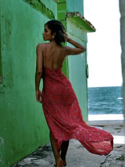 Rat & Boa Palermo Floral Maxi Dress Red Size L / Au 10-12 for rent on The Volte - image 4