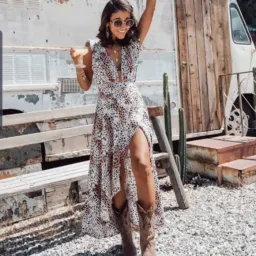 Kivari Zephyr Wrap Maxi Dress Leopard Print Size S / Au 8 for rent on The Volte - image 2