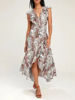 Kivari Zephyr Wrap Maxi Dress Leopard Print Size S / Au 8 for rent on The Volte - image 1