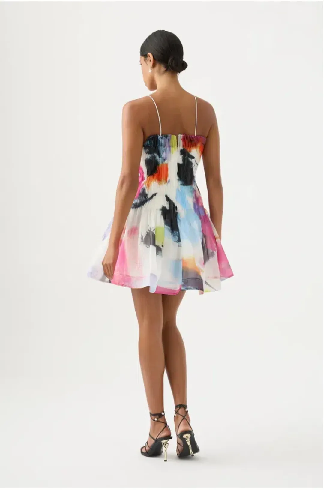 Aje Celestial Pleated Mini Dress Multi Size 8 / S for rent on The Volte - main image