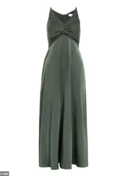 Zimmermann Silk Ruched Picnic Dress in Bottle Green Size 1 / Au 10 for rent on The Volte - image 2