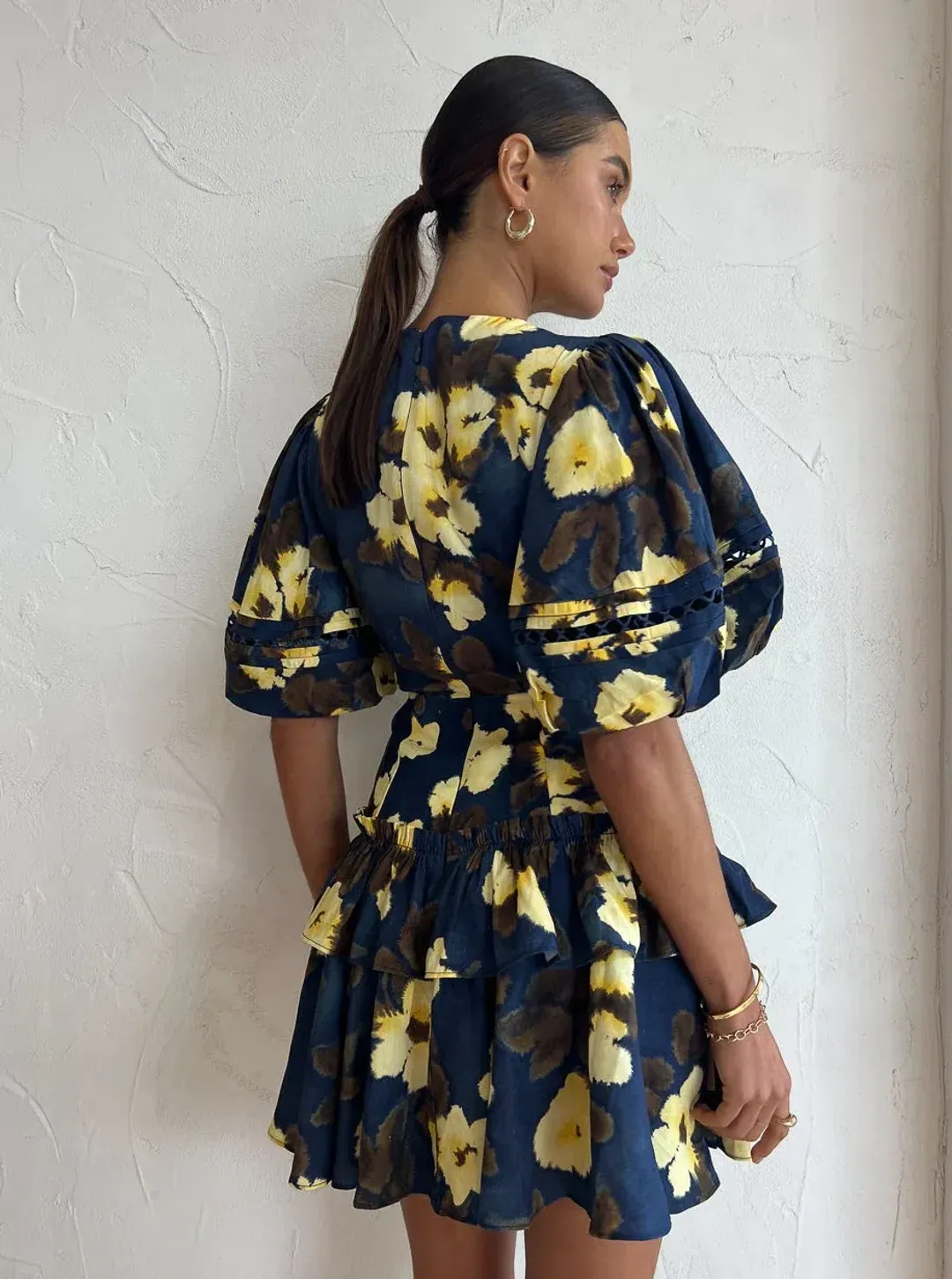 Acler Clovelly Mini Dress in Floral Posy Floral Size AU 6 for rent on The Volte - main image