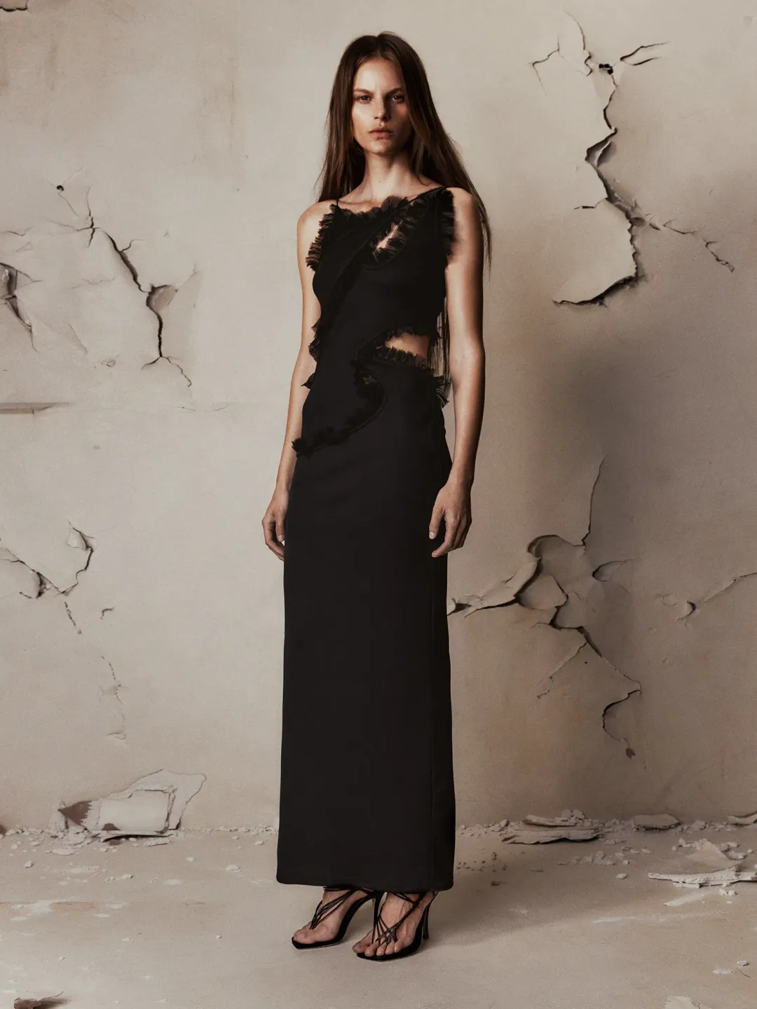Christopher Esber Carina Interlinked Dress Black Size 6 / XS for rent on The Volte - main image