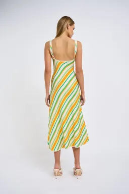 By Johnny Verona Stripe Knit Dress Yellow Stripe Size 6 for rent on The Volte - image 6
