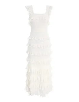 Zimmermann Kaleidoscope Rufle Dress in WhiteSize 2 / Au 12 for rent on The Volte - image 3