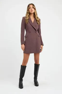 Kookai Lux Blazer Dress Chocolate Size 36/AU 8 for rent on The Volte - image 1
