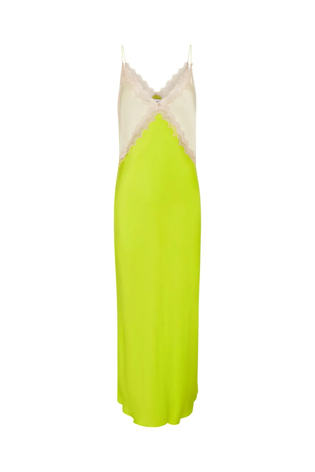 Ginia Sadie Dess Midi Pastel Yellow/Lime Green Size M/AU 10 for rent on The Volte - main image