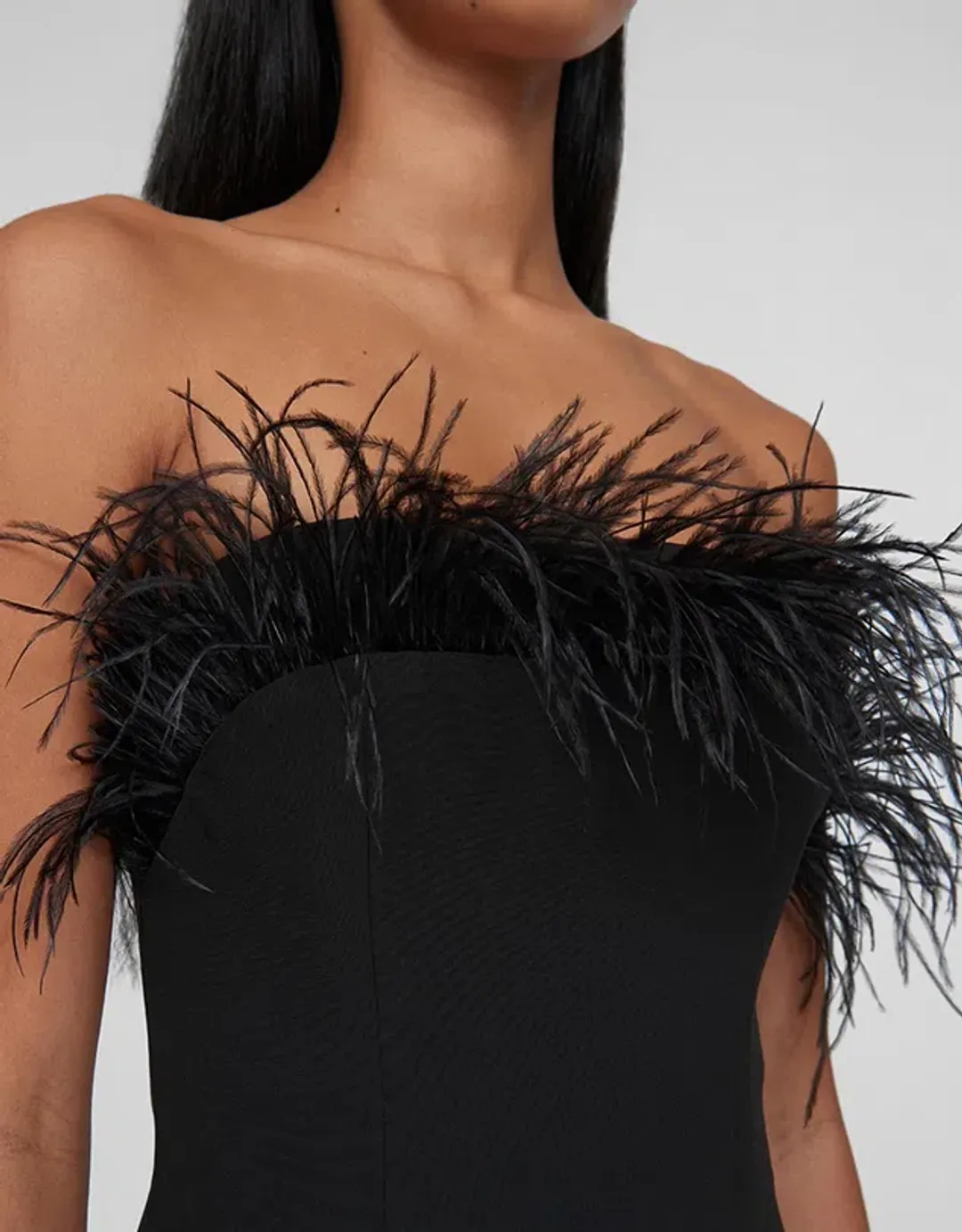 By Johnny Feather Mini Dress Black Size XS / AU 6 for rent on The Volte - main image