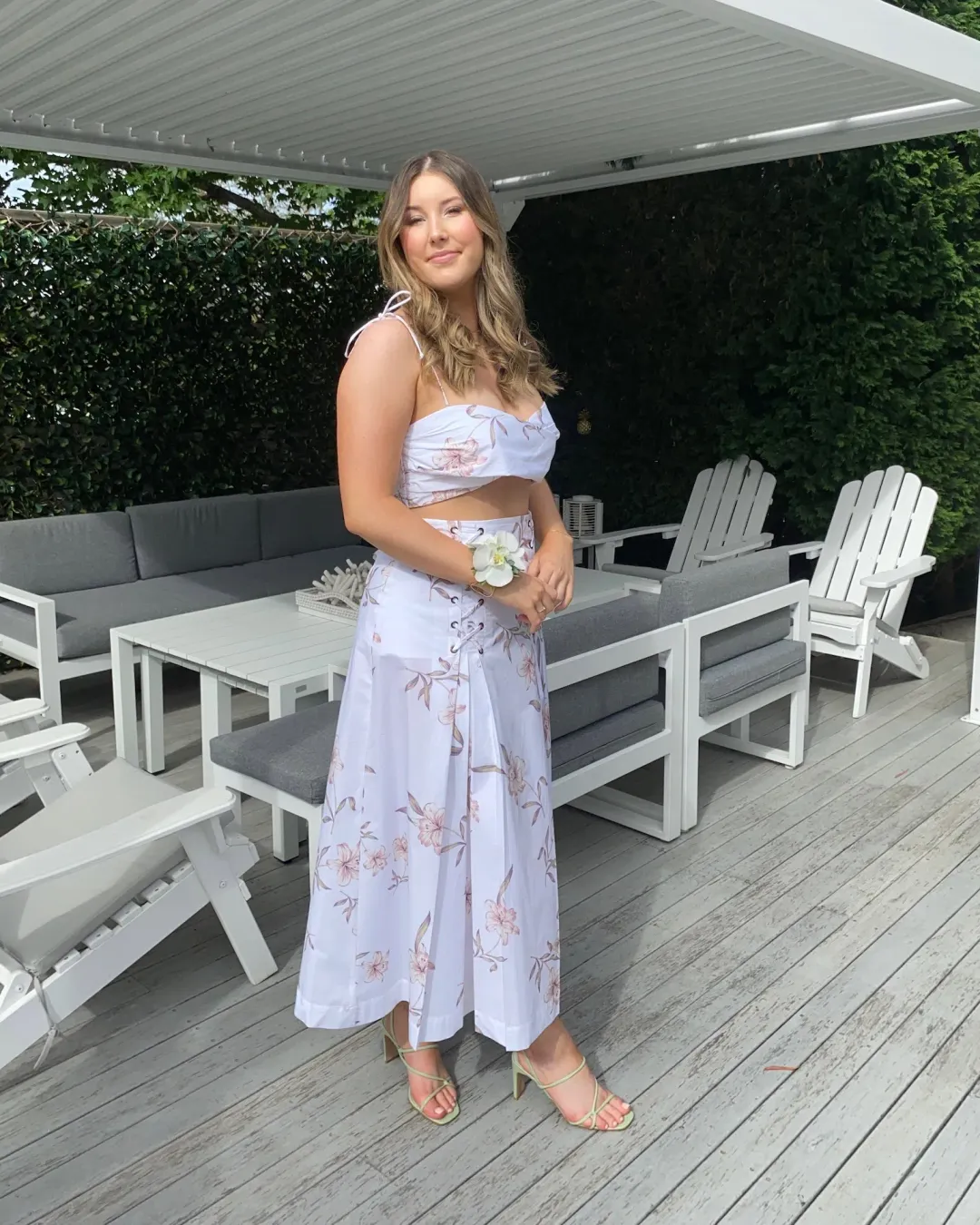 Bec & Bridge Wild Lily Skirt And Bodice Top White Size AU 12 for rent on The Volte - main image