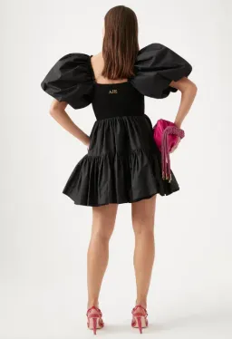 Aje Casa Puff Sleeve Mini Dress Black Size 10 for rent on The Volte - image 3