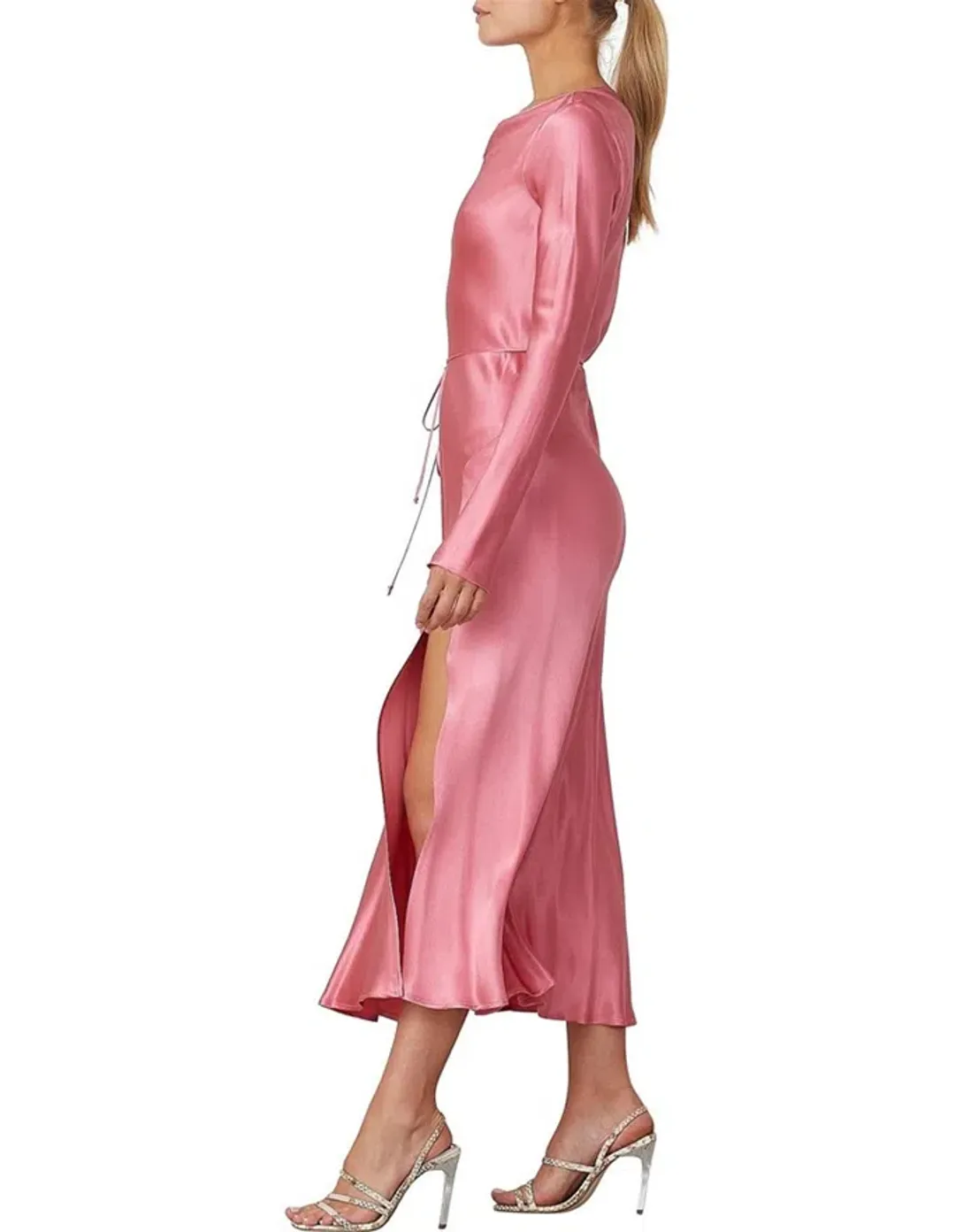 Bec & Bridge Vision of Love Long Sleeve Dress Pink Size 8 for rent on The Volte - main image