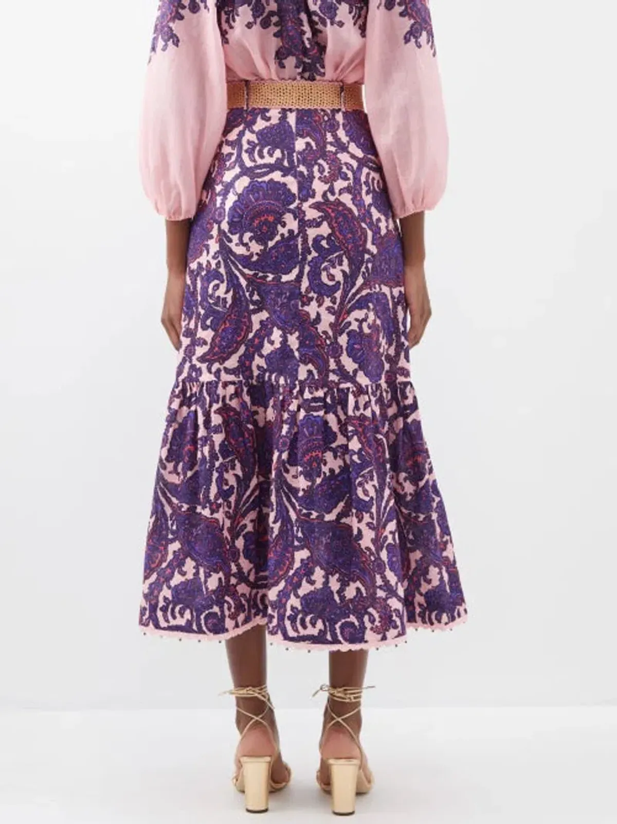 ZIMMERMANN Tiggy Billow Blouse & the Tiggy Frill Hem Midi Skirt (4/AU16) - Image 11