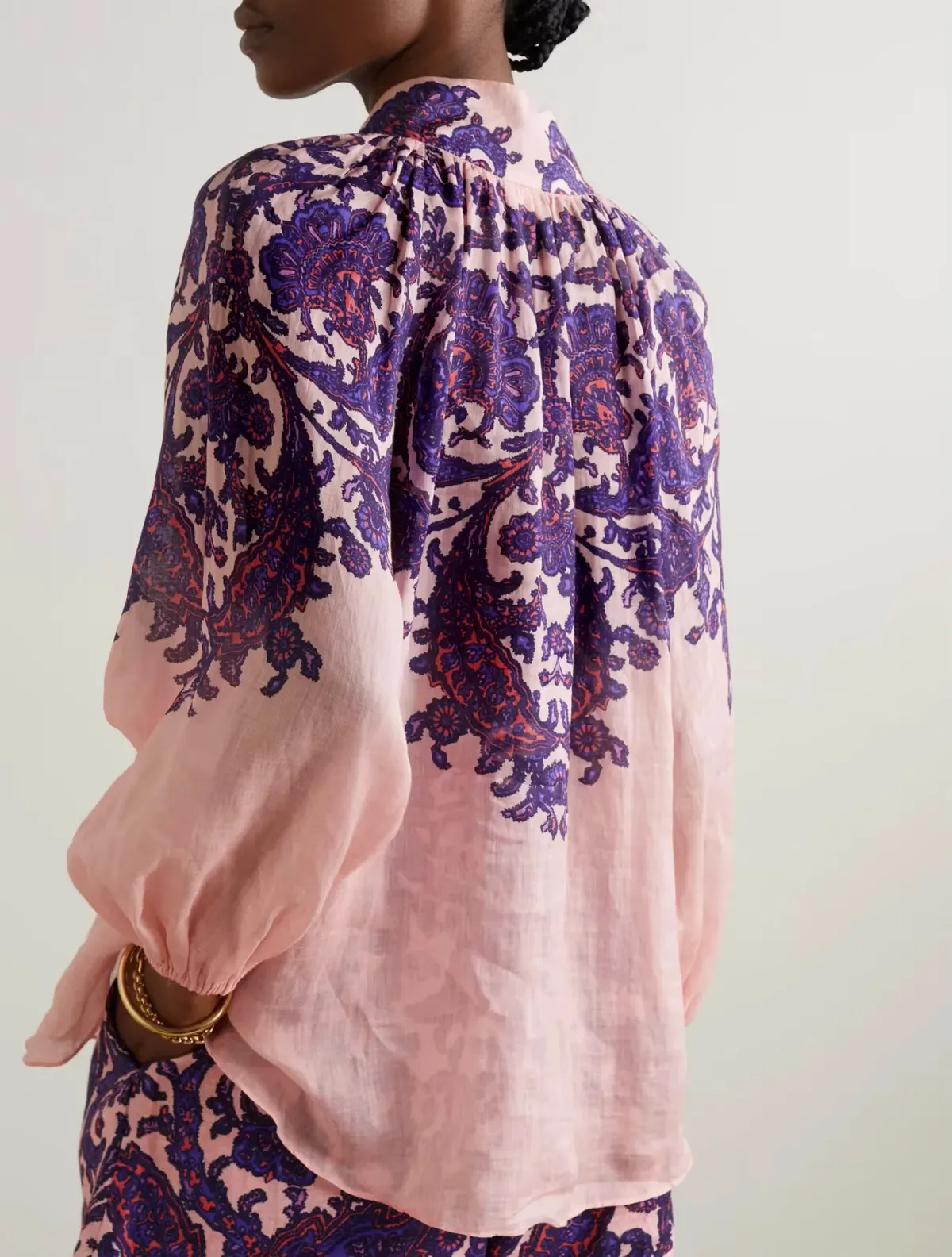 ZIMMERMANN Tiggy Billow Blouse & the Tiggy Frill Hem Midi Skirt (4/AU16) - Image 2