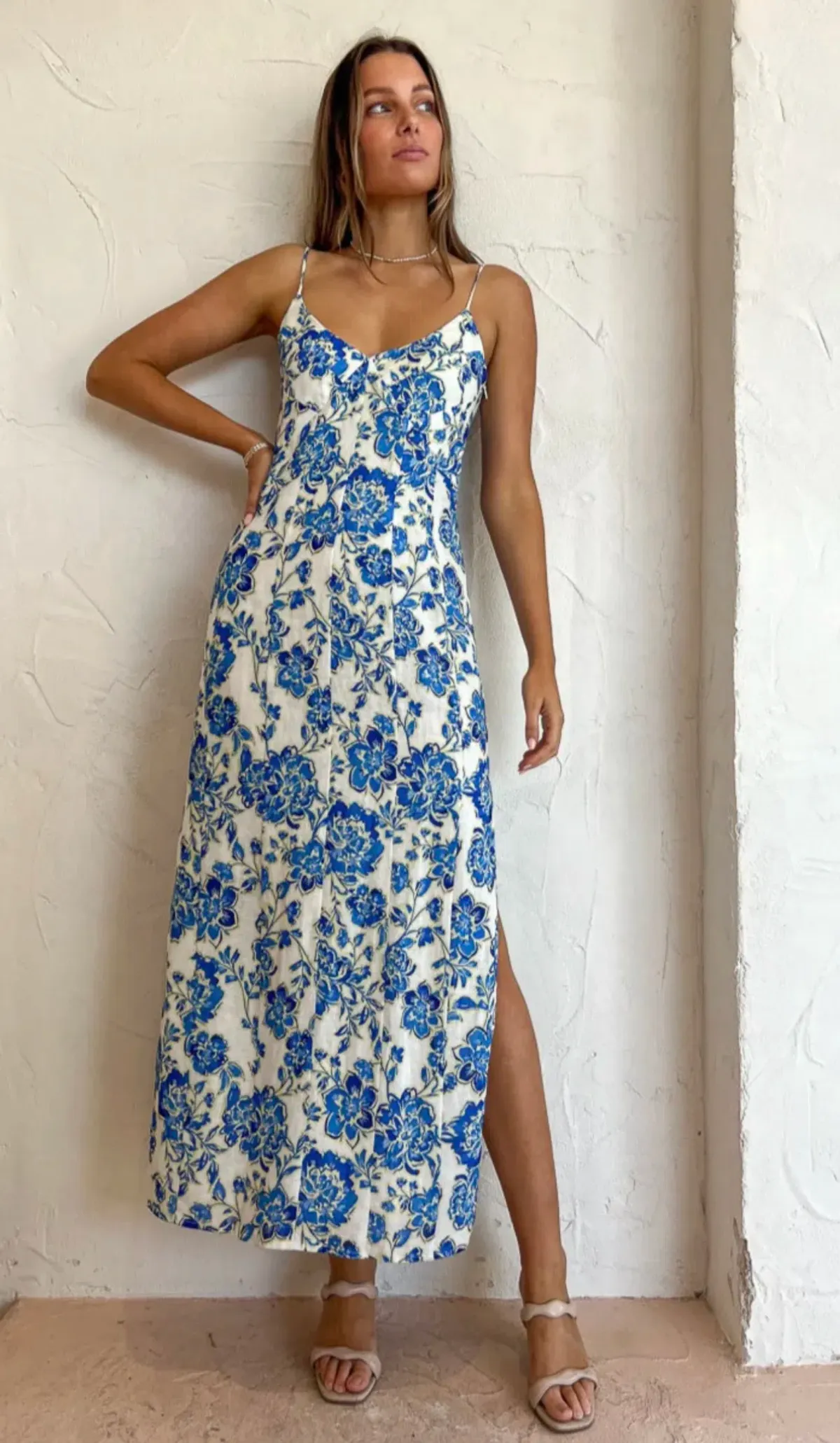 Issy Glimpse Dress In Bluebells Size 12 - Image 4