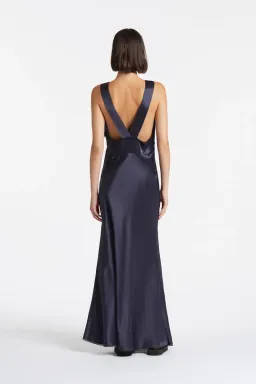 Sir The Label Aries Cut Out Gown In Navy Size 1 / AU 8 for rent on The Volte - image 3
