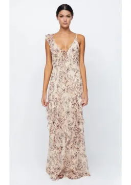 Bec & Bridge Courtney Frill Maxi Dress In Florence Floral Size 8 for rent on The Volte - image 1
