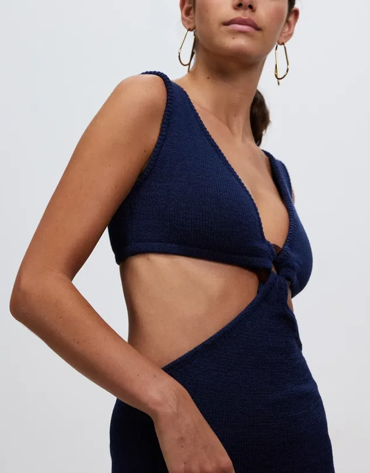 Cult Gaia Bank Cut Out Knit Maxi Dress in Ink Blue Size S / AU 8 - Image 5