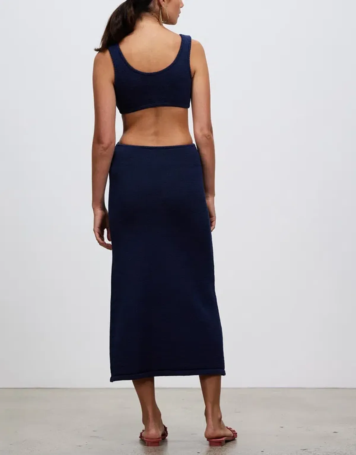 Cult Gaia Bank Cut Out Knit Maxi Dress in Ink Blue Size S / AU 8 - Image 4