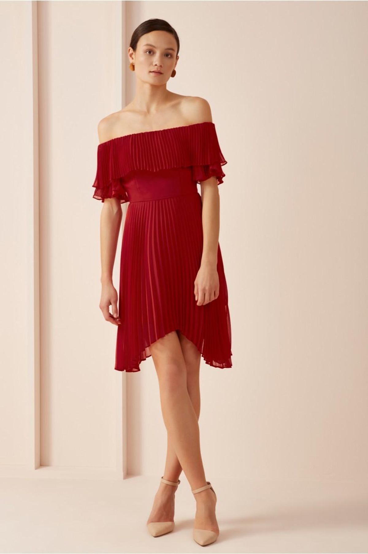 Keepsake seasons dress red for rent on The Volte - main image