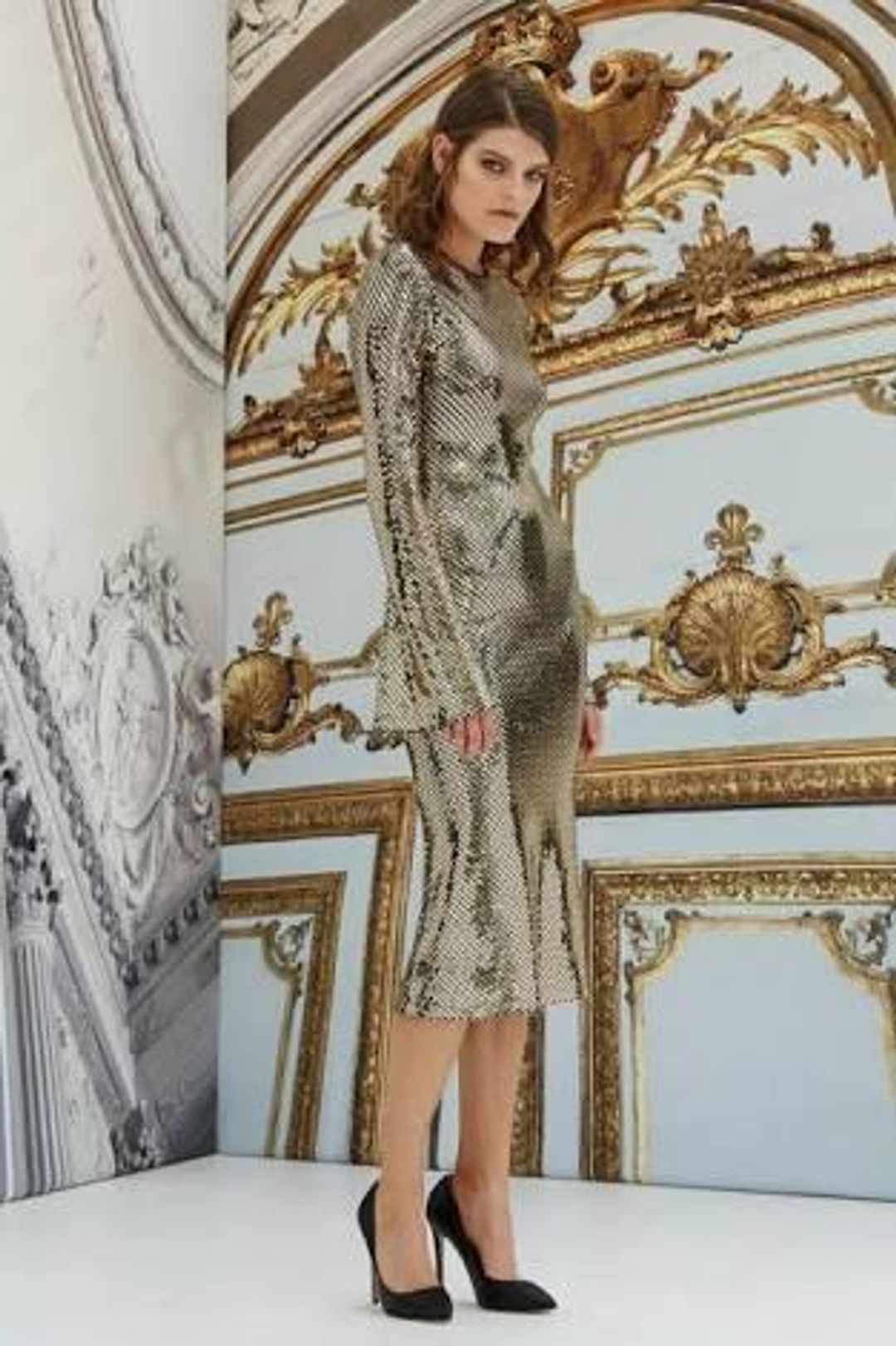 Gold reflections dress for rent on The Volte - main image