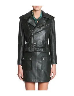Manning Cartell Open Season Leather Biker Jacket Black Size 12/L for rent on The Volte - image 1
