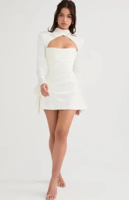 House of CB Toira Ivory Mini Dress Ivory Size 8 for rent on The Volte - image 2