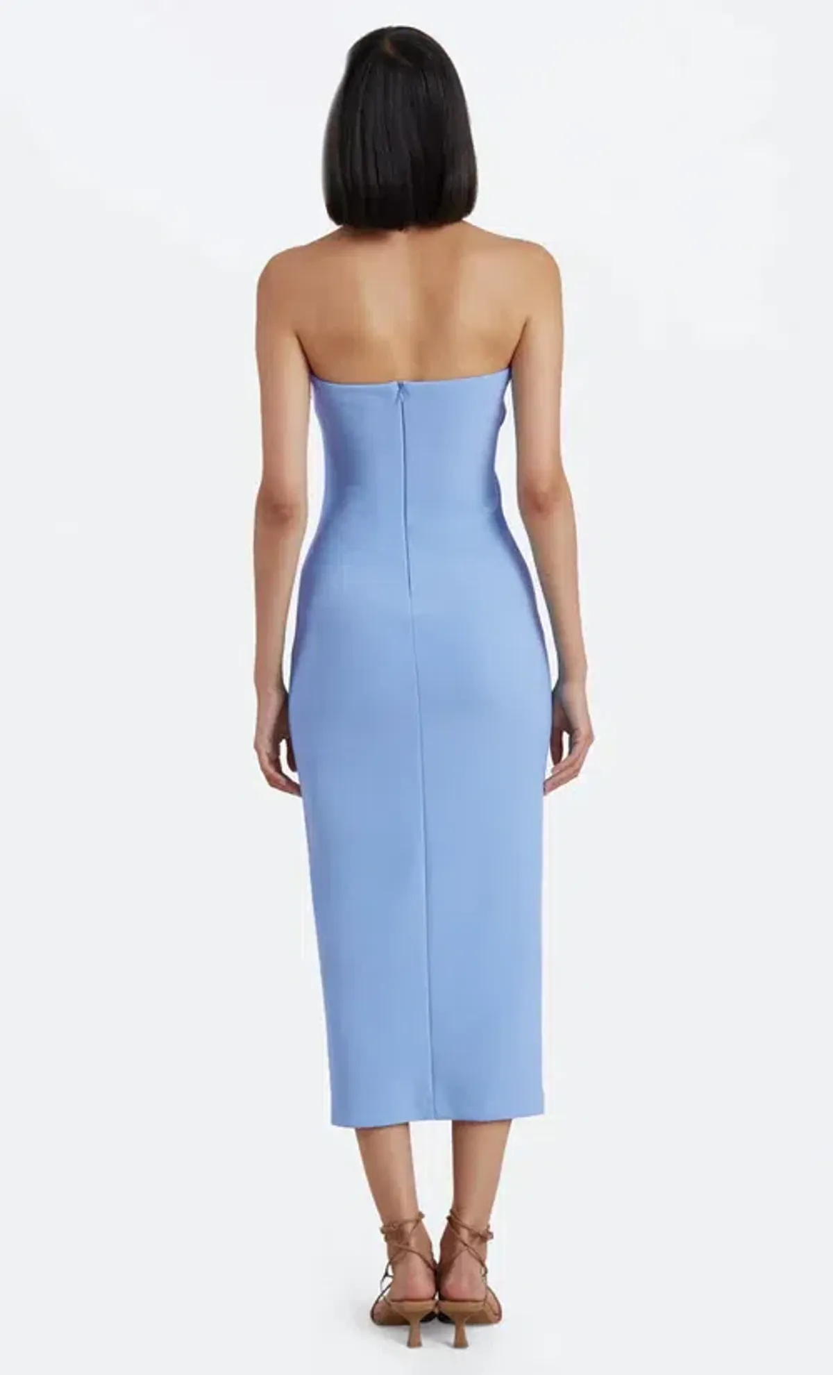 Bec & Bridge Karina Strapless Midi Dress Blue Size 16 - Image 2