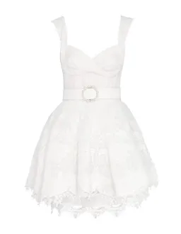 Zimmermann High Tide Embroidered Mini Dress Ivory Size 1 / Au 10 for rent on The Volte - image 3