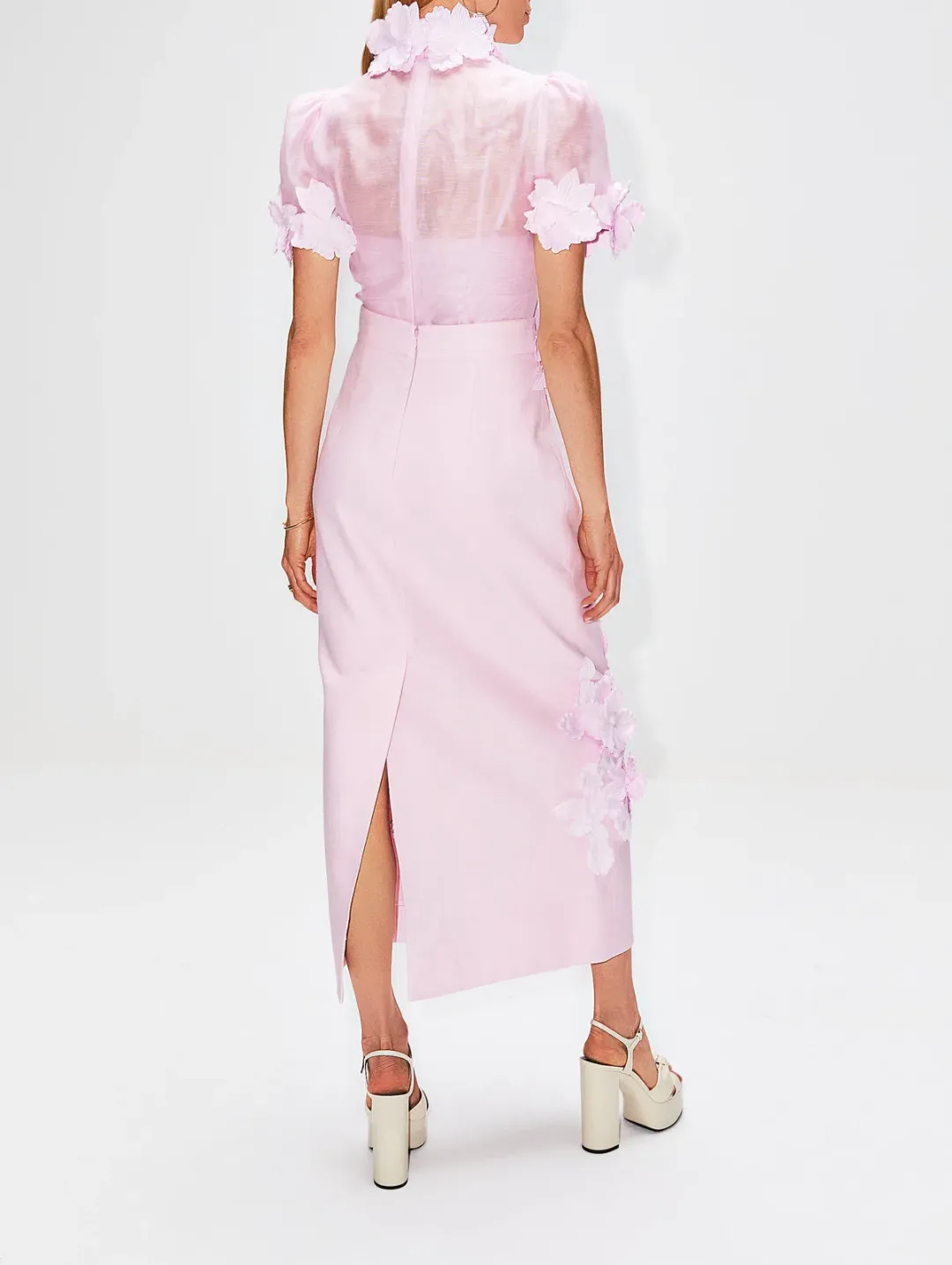 Zimmermann High Tide Flower Shirt and Skirt Set Lilac Size 0/AU 8 for rent on The Volte - main image
