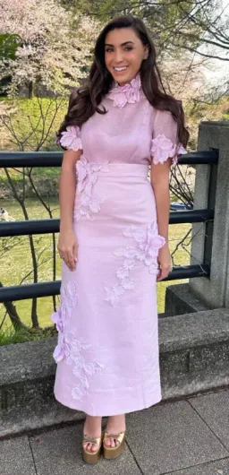 Zimmermann High Tide Flower Shirt and Skirt Set Lilac Size 0/AU 8 for rent on The Volte - image 3